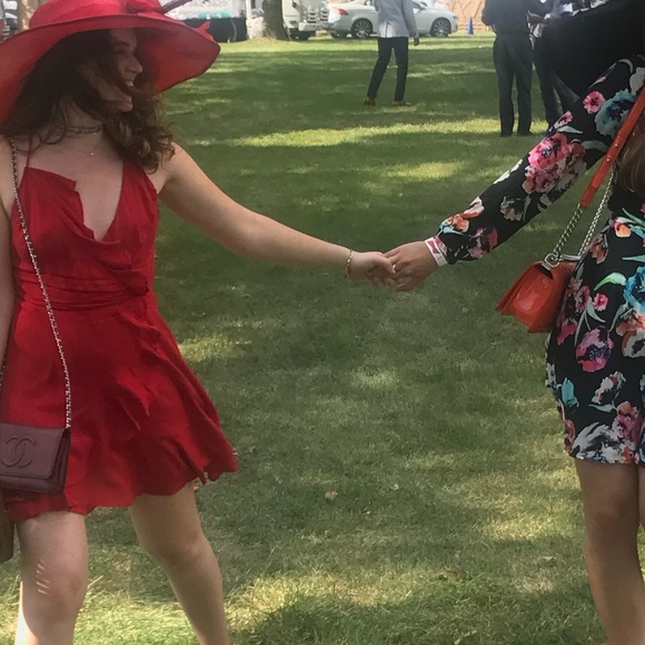 Urban Outfitters Red flowy Mini dress - Picture 5 of 5